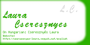 laura cseresznyes business card